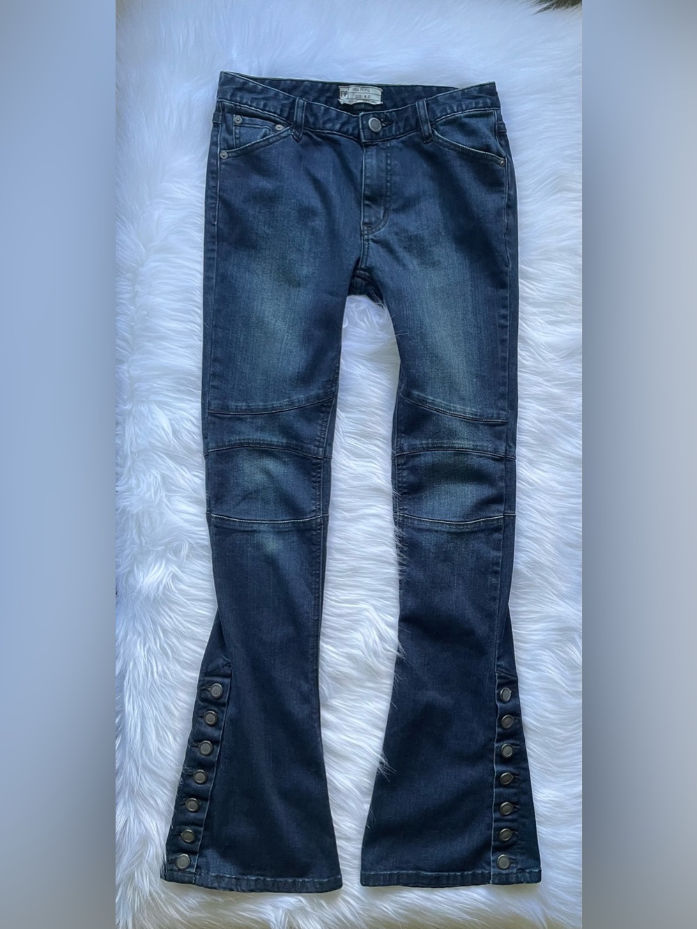 Mid rise flare jeans